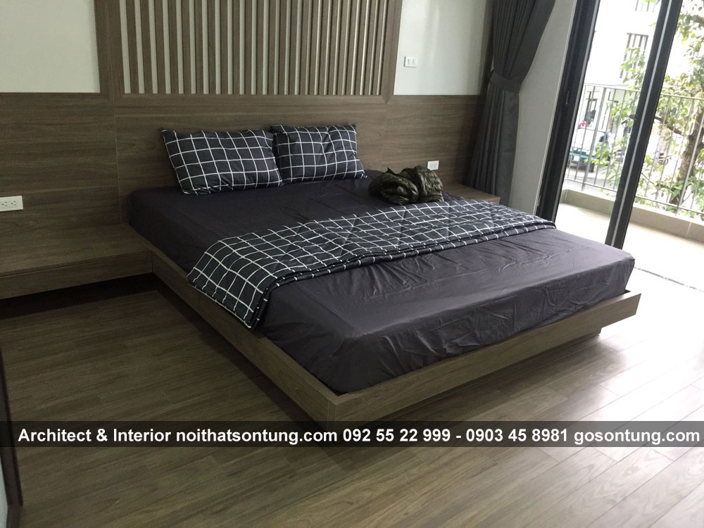 Giường ngủ gỗ công nghiệp Laminate - Melamine - MDF Chống Ẩm