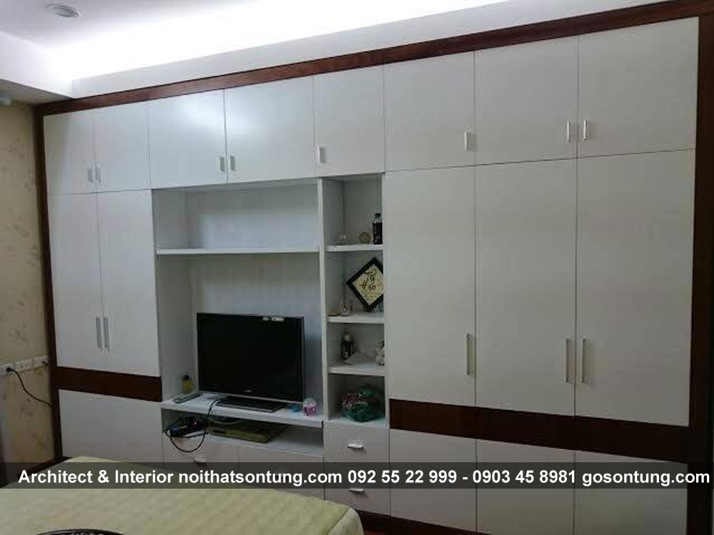 Tủ quần áo gỗ công nghiệp sản xuất tại Hà Nội