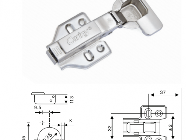 Bản lề thép C16, góc mở 110 độ ( 2 chiều)