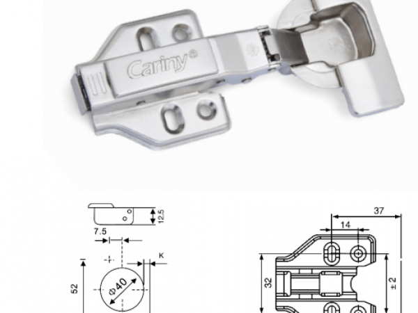 Bản lề thép mạ Nikel, tháo lắp nhanh C425